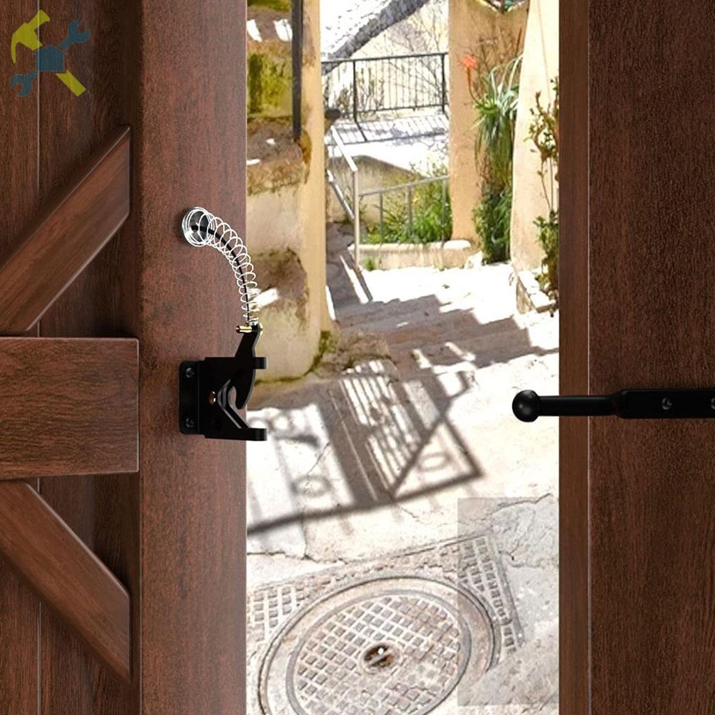 Self-locking Gate Latch เหล็กคาร์บอนโพสต์ติดตั้งรั้วประตู รูปที่ 7