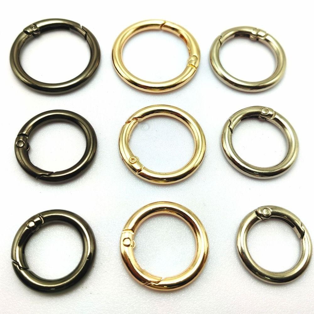 HOBBYIN ชุบประตูหัวเข ็ มขัด , โลหะผสมสังกะสีน ้ ําหนักเบาแหวนสปริง Clasp, แบบพกพารอบแยกพวงกุญแจกระเป ๋ าอุปกรณ ์ เสริม