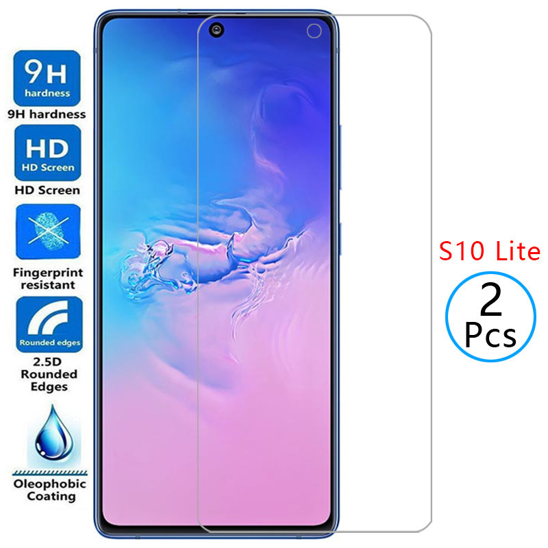 กระจกนิรภัยสําหรับ Samsung S10 Lite กระจกนิรภัยป้องกันหน้าจอบน Galaxy s10lite s 10 10s ฟิล์ม Samsun 
