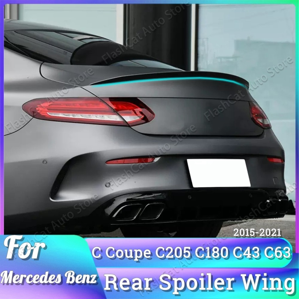 สําหรับ Mercedes Benz C Class Coupe W205 C205 2 ประตู 2015-2021 รถด้านหลังหางสปอยเลอร์ C180 C200 C300 C350 C43 C63 สปอยเลอร์ปีก