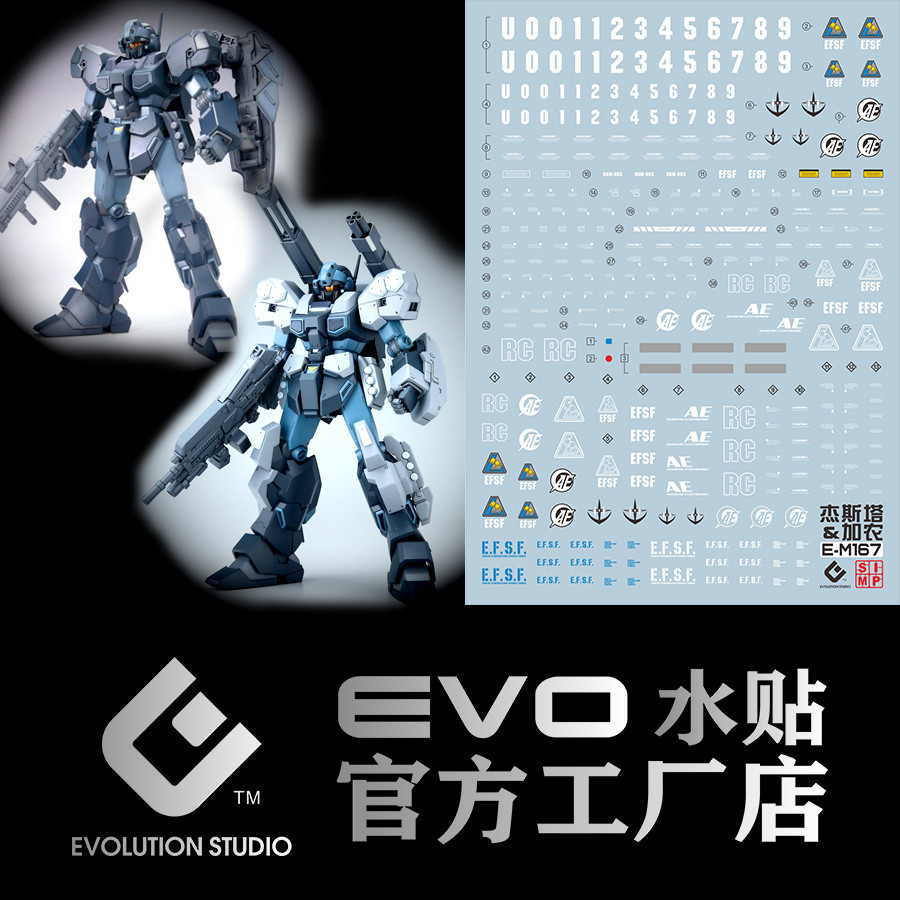 EVO MG RGM-96X Jesta Cannon Fluo Water Slide Decal