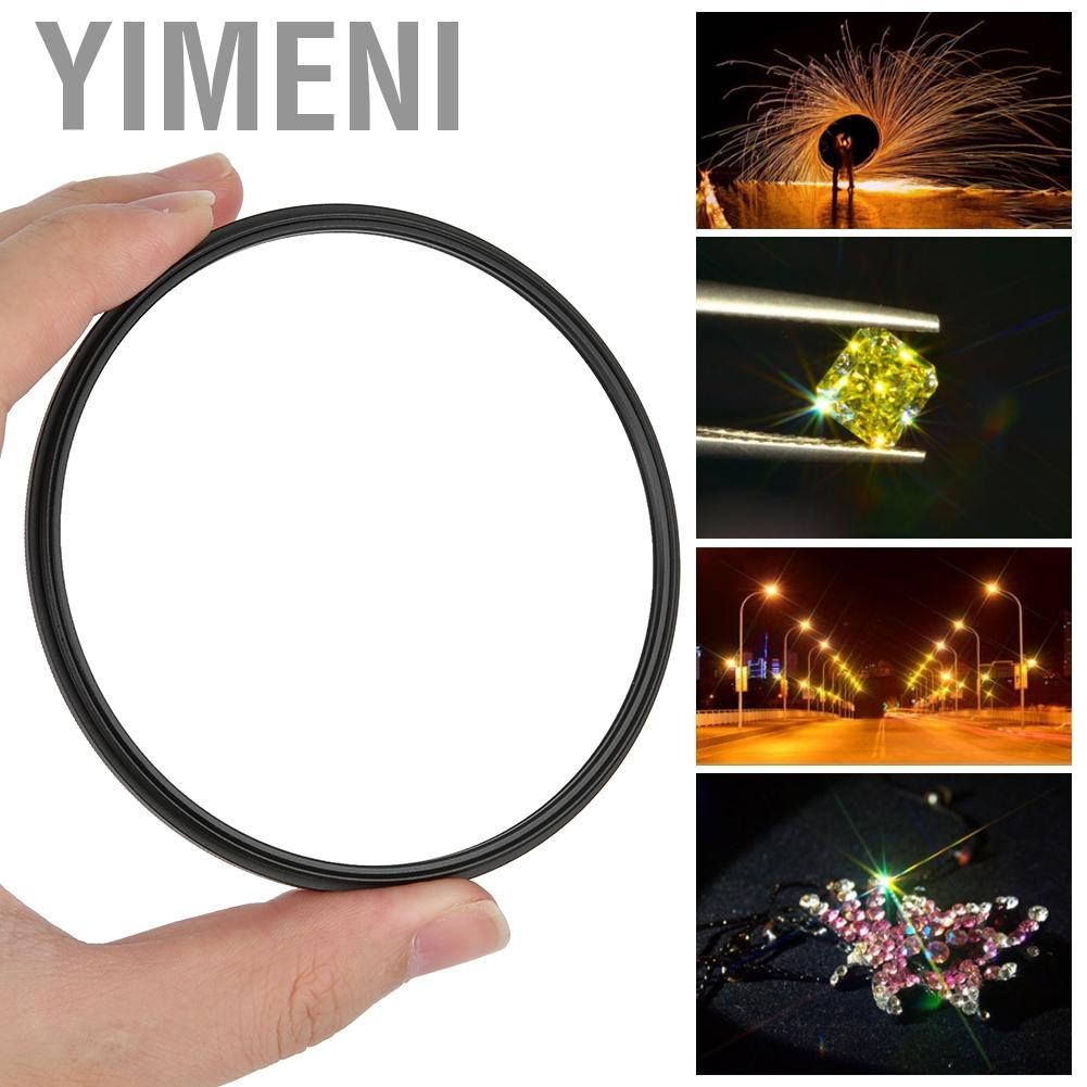 Yimeni Junestar Star Filter 95mm 4 Line Starlight Night Photography Shooting Accessory for SLR Camera Lens