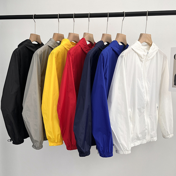 24 เสื้อแจ็คเก็ตสีทึบระบายอากาศแจ็คเก็ตผู้ชายคลุมด้วยผ้าฤดูร้อนใหม่เสื้อแจ็คเก็ตผู้ชาย