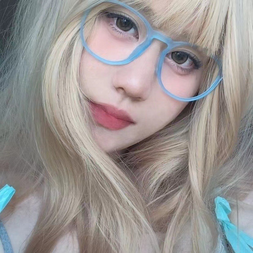 [ ZM✨] แว่นตาสายตาสั้นป้องกันแสงสีฟ้า 0 ° -400 °กรอบรูปสี่เหลี่ยมผืนผ้า cos ญี่ปุ่น น่ารัก1131