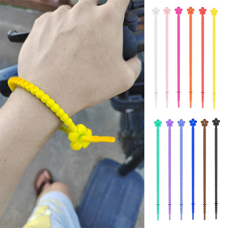 ซิลิโคนพวงกุญแจอุปกรณ ์ เสริม 250 มม.สีสัน Tie เทปพวงกุญแจ DIY โทรศัพท ์ มือถือเครื ่ องประดับอุปกรณ ์