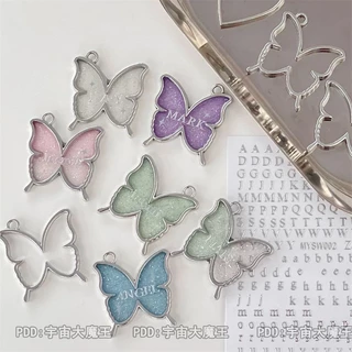 High-End Silver Letter สติกเกอร์ diy ตกแต่งสติกเกอร์เล็บสติกเกอร์ Blogger สไตล์เดียวกัน 3d สามมิติ Goo การ์ดอีพ็อกซี่จี้ตกแต่ง