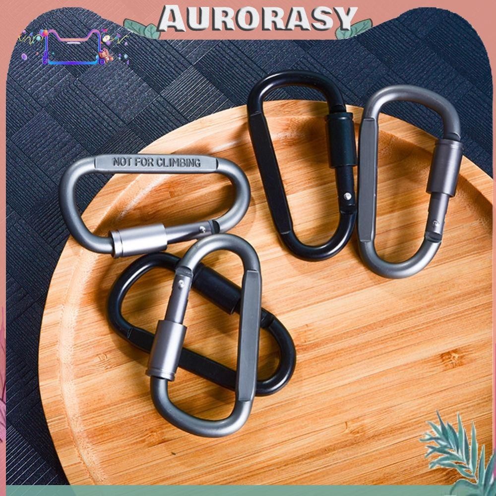 [AS ] 6x กระเป ๋ าเป ้ สะพายหลัง Carabiner พวงกุญแจกลางแจ ้ ง Camping อลูมิเนียม D-ring Buckle