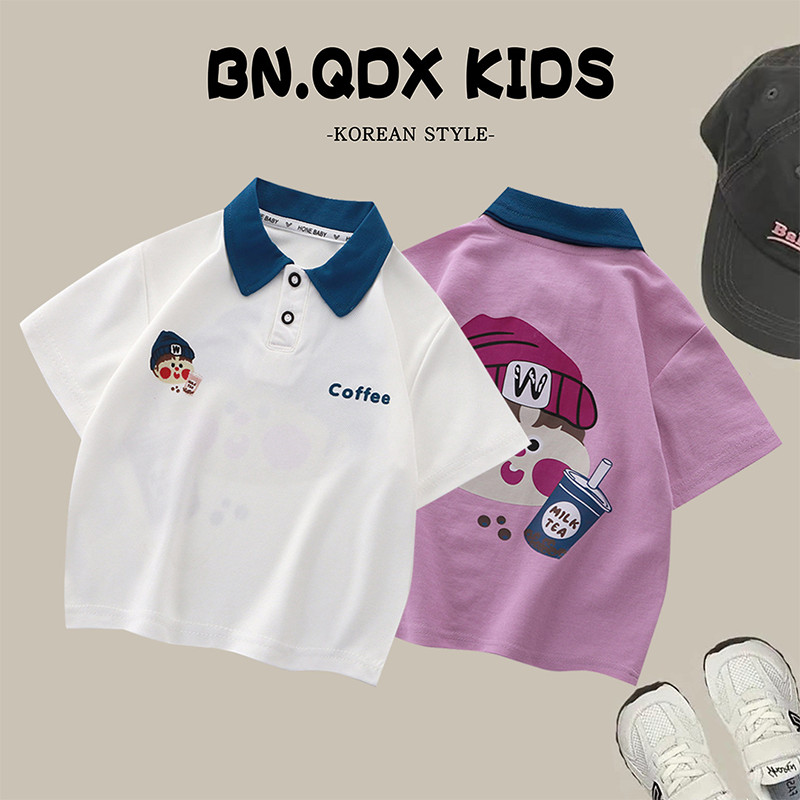 80-160เสื้อยืดโปโล แขนสั้น คอปก แฟชั่นฤดูร้อน สไตล์เกาหลี เข้าได้กับทุกชุด สําหรับเด็กผู้ชาย และผู้หญิง เสื้อเด็ก1ขวบ 2ขวบ 3ขวบ 4ขวบ 5ขวบ 6ขวบ 7ขวบ