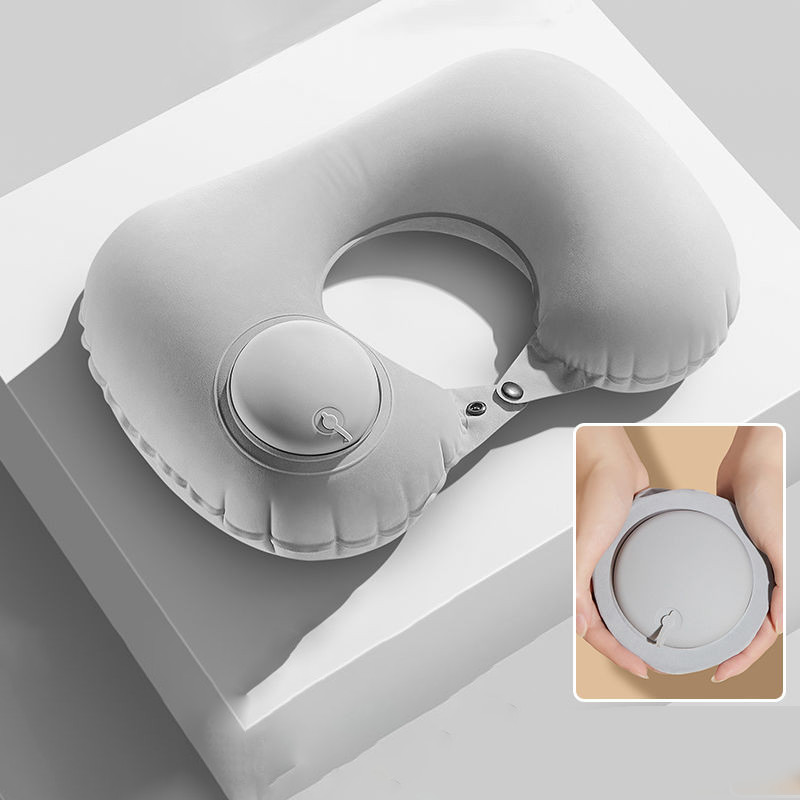 CDiscount หมอนเดินทางรูปตัว u ปั๊มลมปั๊มหมอนรองคอ ที่พักผ่อนสำหรับการเดินทางเหมาะสำหรับผู้ใหญ่ และเด็ก - รูปที่ 3