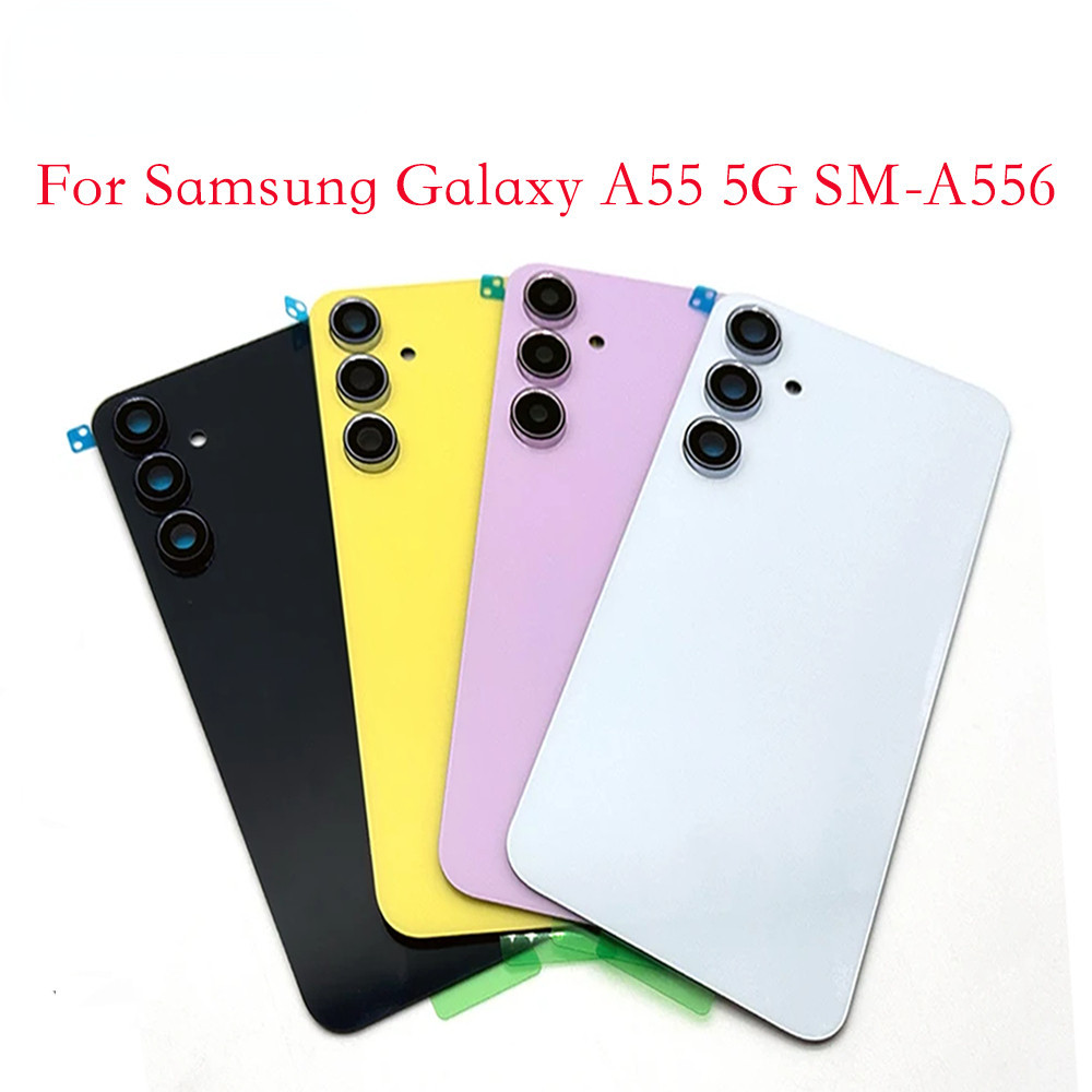 ฝาหลังเปลี่ยนกระจกสําหรับ Samsung Galaxy A55 5G SM-A556 ฝาหลังแบตเตอรี่ด้านหลังประตู