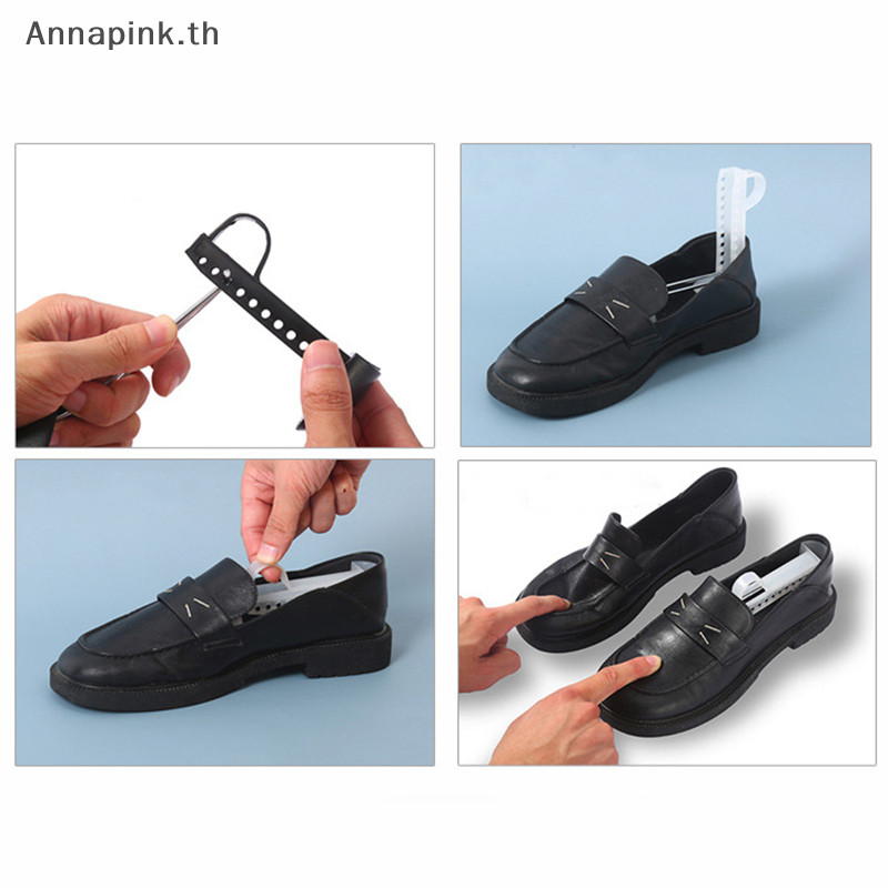 Annapink.th 1 คู่รองเท้าพลาสติก Tree Shaper Shapes Stretcher ปรับได้สําหรับผู้หญิงผู้ชาย EN