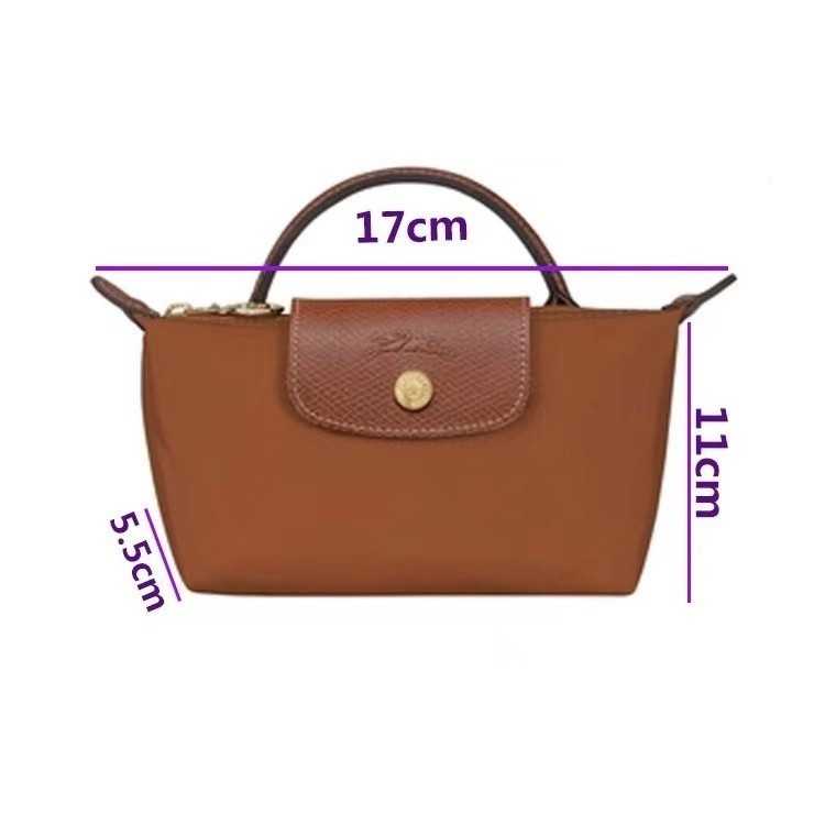 LONGCHAMP พร้อมสต็อกเดิม100% ลองแชมป์ 34175เป็นมิตรกับสิ่งแวดล้อมชุดผู้หญิงมินิกระเป๋าถือไนลอนสั้นจับกระเป๋าสะพาย ค โรสบอดี กระเป๋าสิริกระเป๋าส