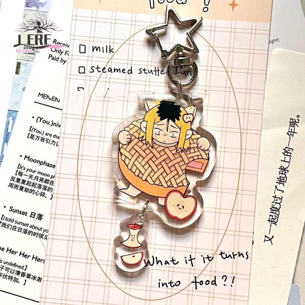 เจรีมี1 ไฮคิว!! ไปที่พวงกุญแจด้านบนกระเป๋าเป้สะพายหลังตกแต่งน่ารักอะนิเมะแหวนกุญแจ, เครื่องประดับมินิสร้างสรรค์ น่ารัก กุญแจรถหัวเข็มขัดของข