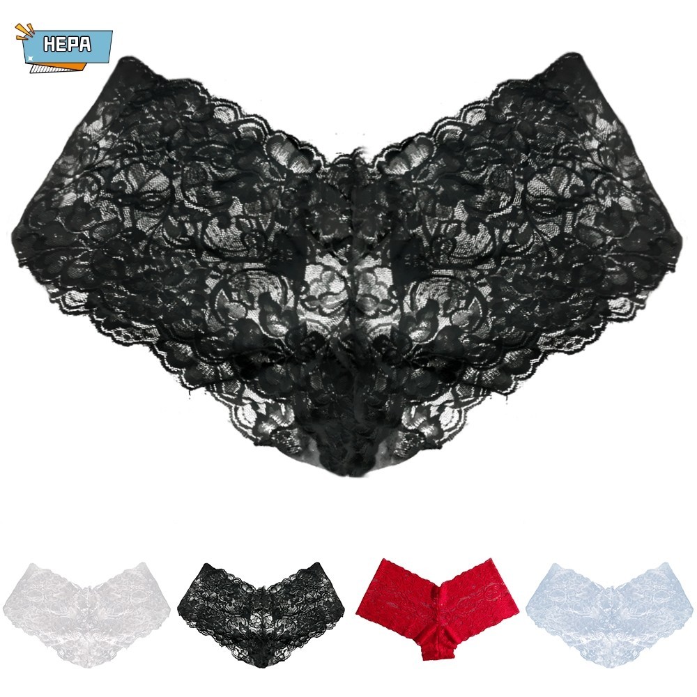 HEPA ชุดชั้นในสตรีเซ็กซี่ชุดชั้นในลูกไม้ดอกไม้กางเกง High Rise Knickers ชุดชั้นใน