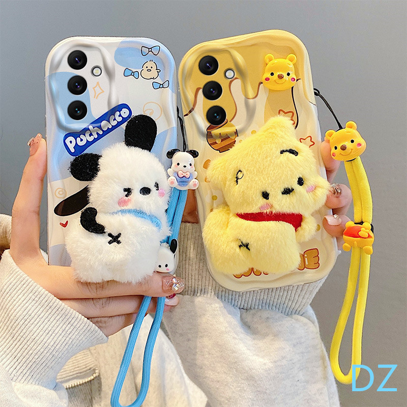 เคส Samsung A55 A35 A25 กรณีโทรศัพท์มือถือ ตุ๊กตาน่ารัก สร้อยข้อมือ TYMR
