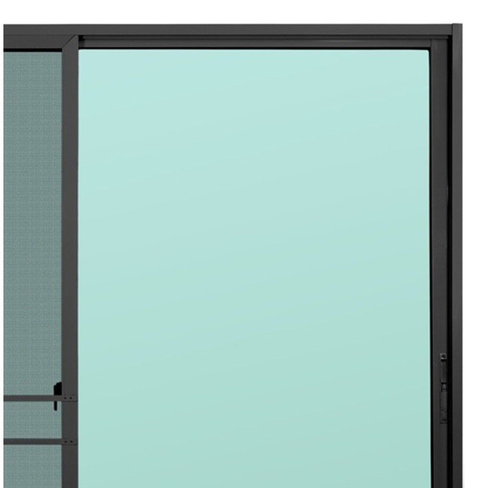 GlobalHouse WELLINGTAN (LIKE) ประตูอะลูมิเนียม บานเลื่อน SS W-AL/008 BL 200x205ซม. สีดำ พร้อมมุ้ง สินค้าของแท้คุณภาพดี - รูปที่ 3