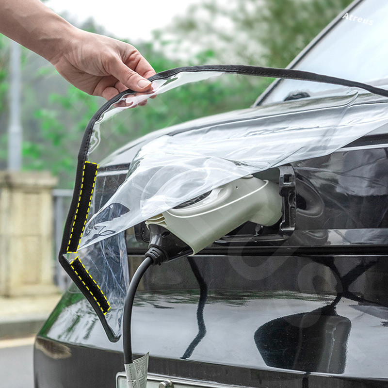 BYD EV Car Charger ฝาครอบแม่เหล็กกันน้ํารถชาร์จ Rain Cover Charger พอร์ตชาร์จสําหรับ BYD Atto 3 หยวน Plus Song Plus Dolphin Mini Seal U Han EV - รูปที่ 7