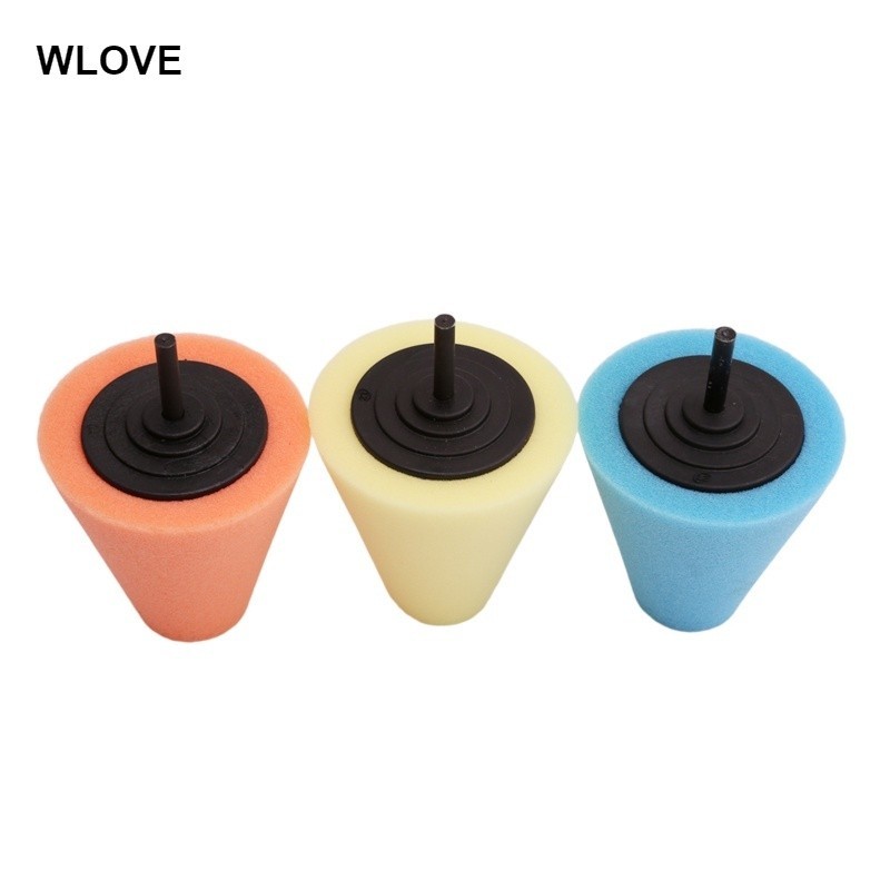 สว่านไฟฟ้า Auto Burnishing Buffing ขัดกรวยฟองน้ําโฟม Car Care Polishing Pad รถล้อ Hub เครื่องมือ Sha