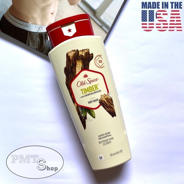 Old Spice Body Wash Timber With Sandalwood 473ml ครีมอาบน้ำ