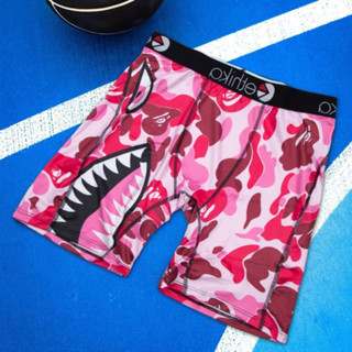 กางเกงบ็อกเซอร์ผู้ชายระบายอากาศขนาดบวกพิมพ์ลายมีสไตล์