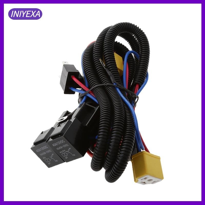 [Iniyexa] 1pc H4 รีเลย์ไฟหน้าสายไฟระบบปลั๊กซ็อกเก็ตการเชื่อมต่อวงจร