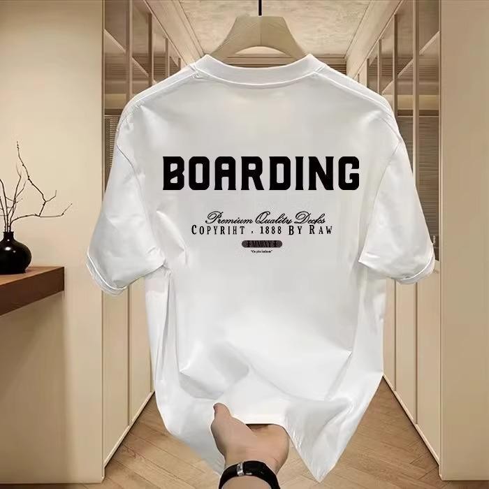 Y-T 【หลากสี】เสื้อยืดชาย ไม่หดตัว สวมใส่สบาย เสื้อเชิ้ตผู้ชาย ผ้าฝ้าย 100% พิมพ์ "ขึ้นเครื่อง"