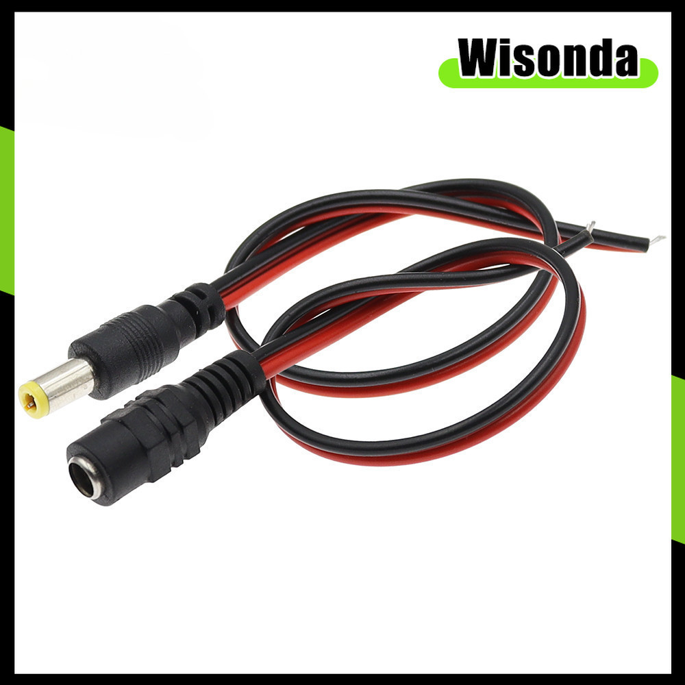 5pcs DC Power ชายหญิงสาย 12V ปลั๊ก DC อะแดปเตอร์สายปลั๊กสําหรับกล้องวงจรปิด DC ปลั๊ก 5.5*2.1 มม.5.5x