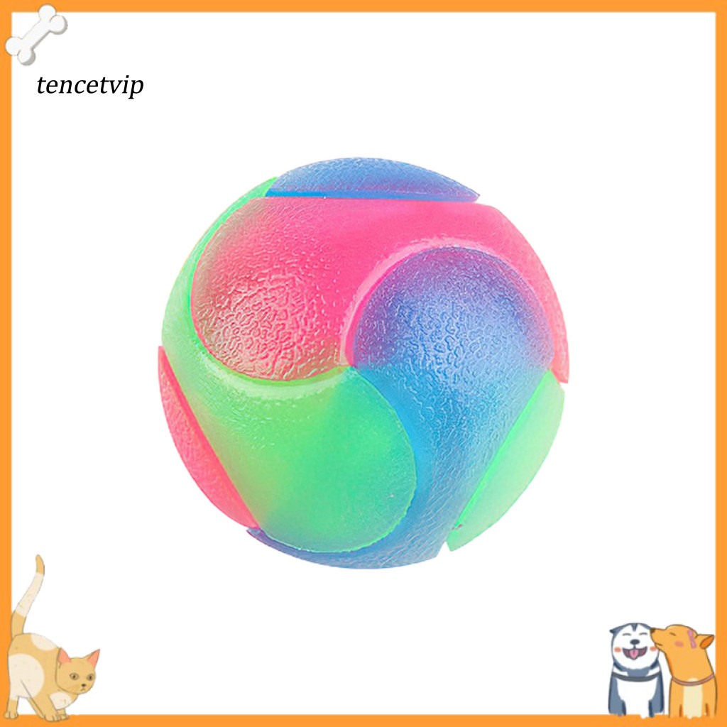Vip Pet Elastic Toy Ball Good Toughness เรืองแสงกัดทนกระพริบ Bounce Pet Companion ความยืดหยุ่นสูงทํา
