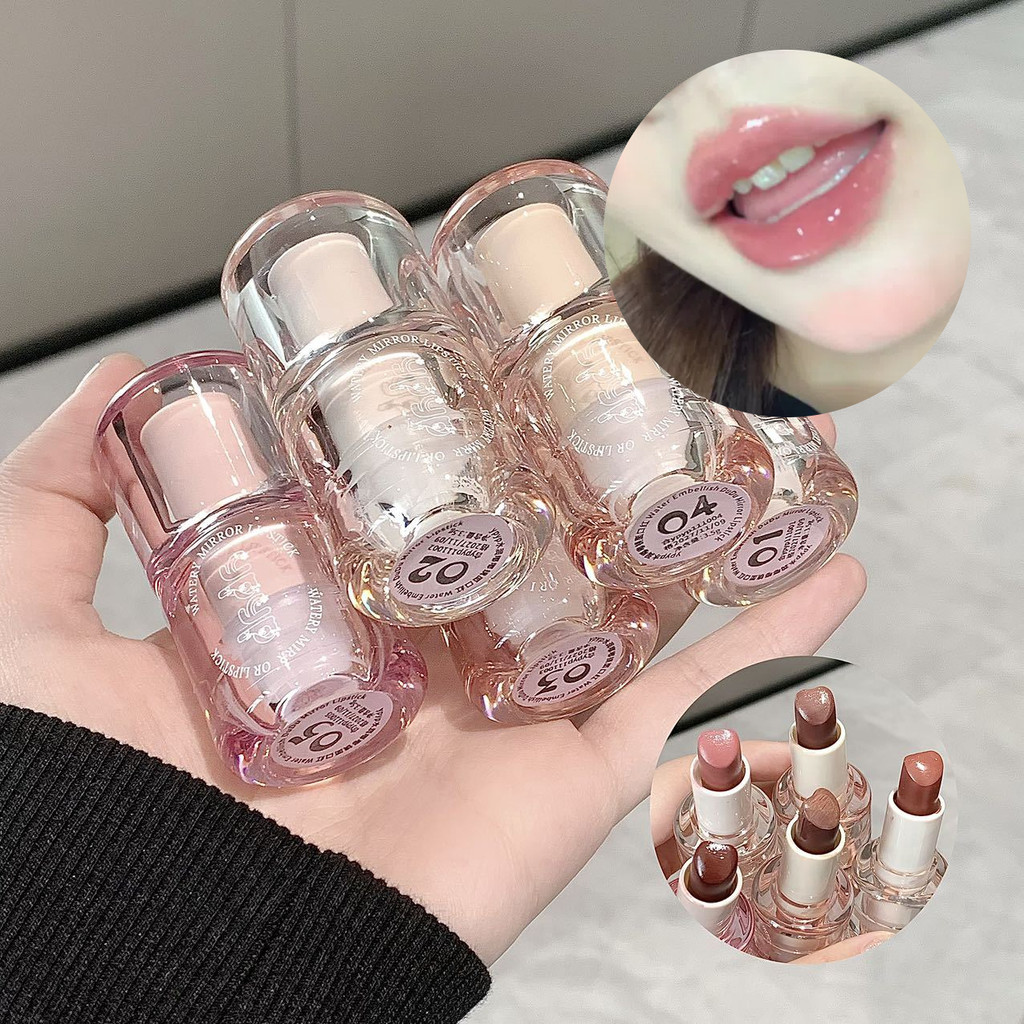 Yyp ถังน้ําแข็งขนาดใหญ่โปร่งแสงลิปสติกให้ความชุ่มชื้น Watery Lip Glaze