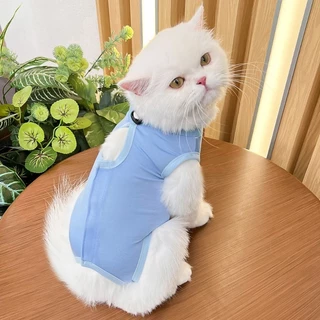 เสื้อผ้าแมวหลังผ่าตัด ฆ่าเชื้อ กันเกา ระบายอากาศดี ผ้านุ่ม สวมใส่ง่าย สำหรับแมวป่วย