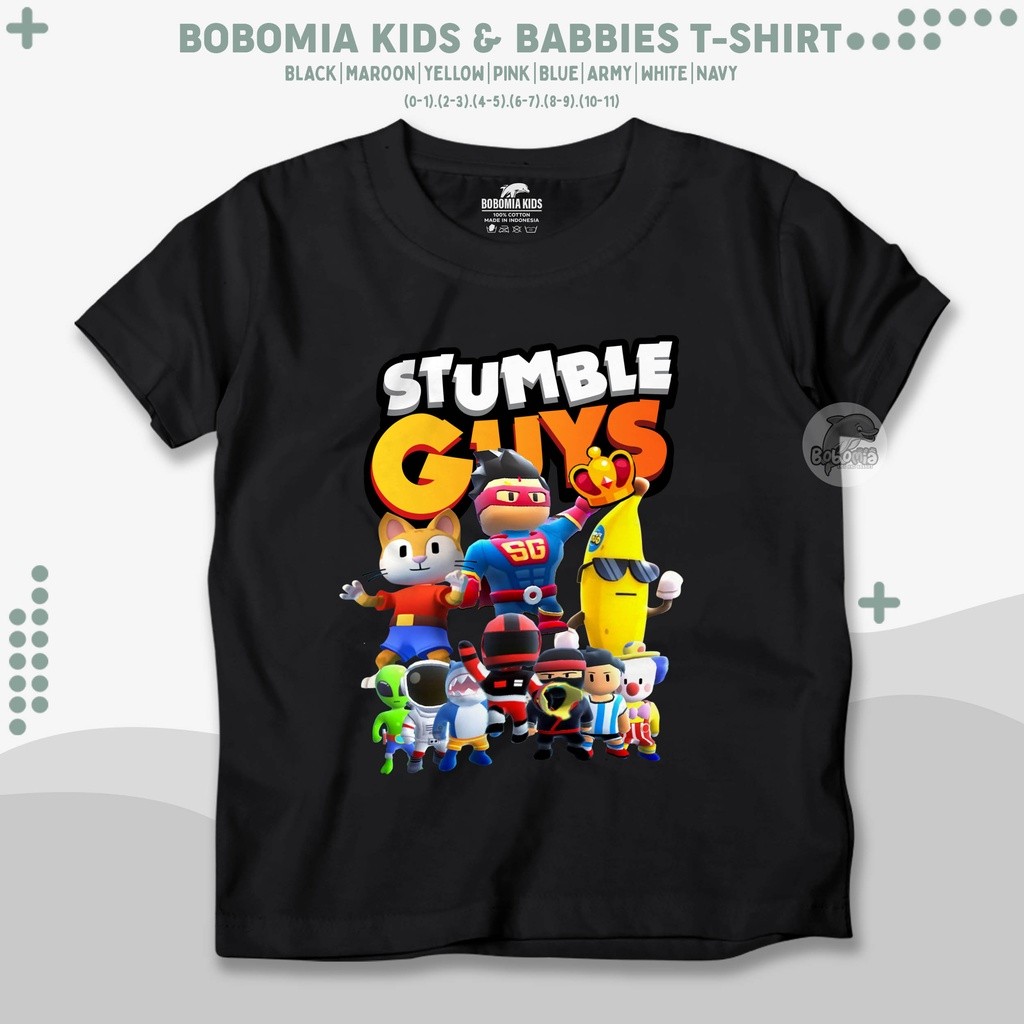 Stumble Guys Skin Legend Superman และ Banana Man Kids T-Shirt Stambel Game