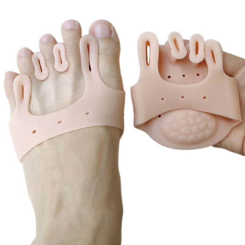 1 คู่เจลซิลิโคน Bunion Corrector Toe Separators Forefoot Pads Orthopedic Braces Orthopedic Orthopedic Orthotic Hallux Valgus Spacers