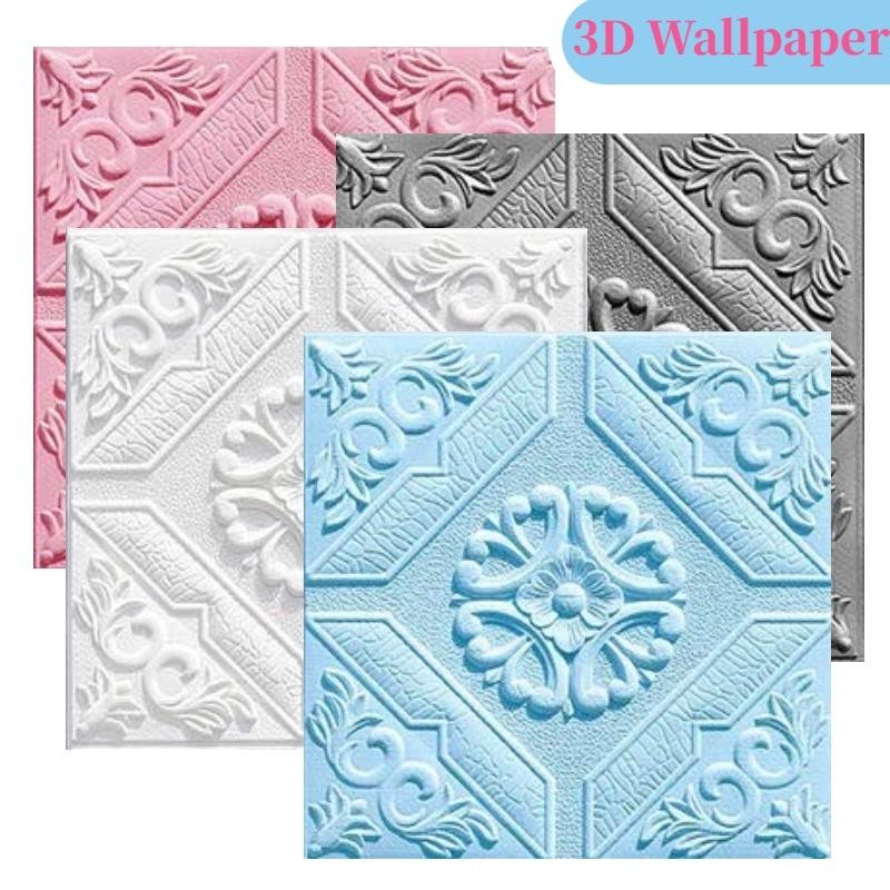 35cm วอลเปเปอร์ติดผนัง 3d มีกาวในตัวสติ๊กเกอร์ติดผนัง ตกแต่งห้อง วอลล์เปเปอร์ กันน้ำ วอลเปเปอร์ สติ๊กเกอร์ตกแต่งห้องนอน - รูปที่ 5