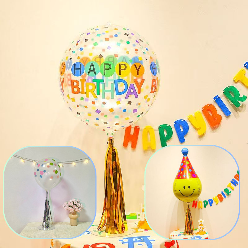 ส่งสินค้าทุกวัน ชุดลูกโป่ง birthday balloon set ฐาน ตั้ง ลูก โป่ง บอลลูนใหญ่ ลูก โป่ง congrats ลูกโป่งใหญ่ๆ