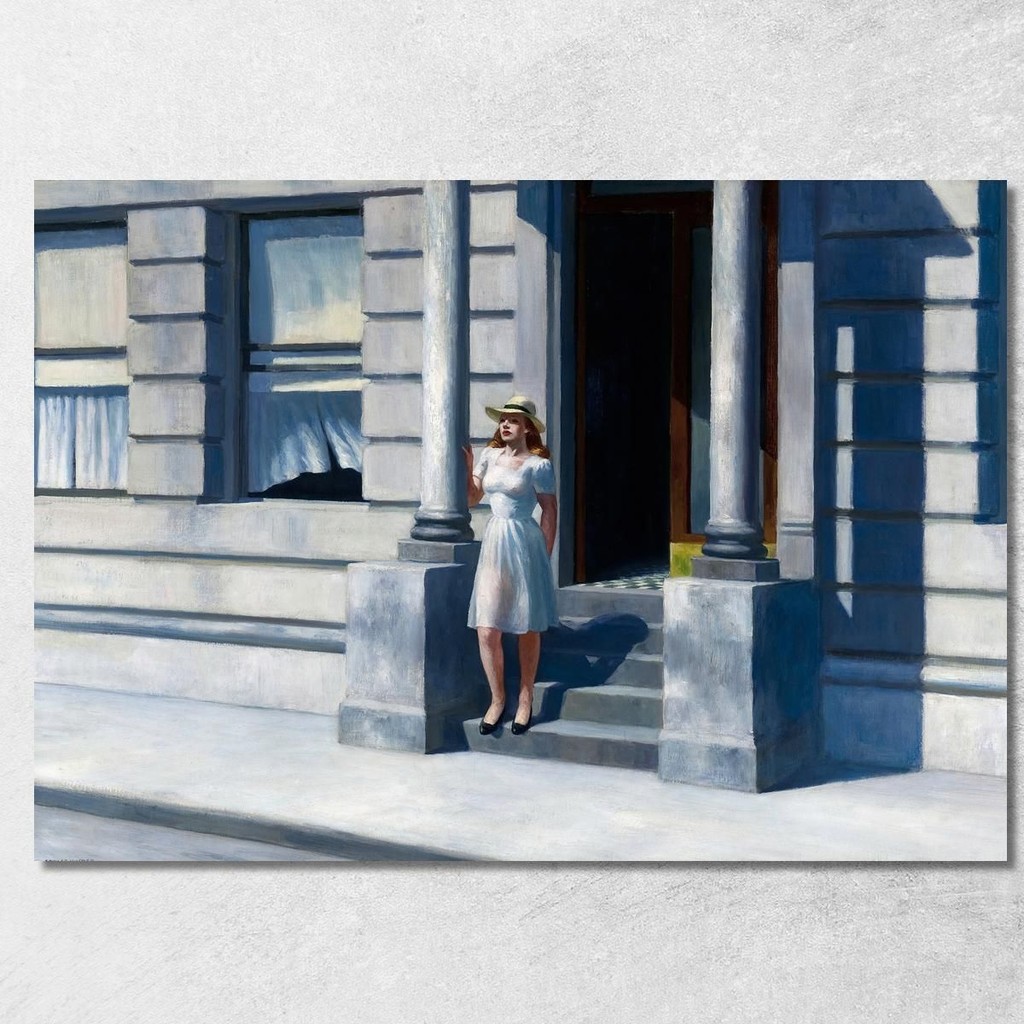 Summertime Edward Hopper, eho40 ภาพพิมพ์บนผ้าใบแคนวาส