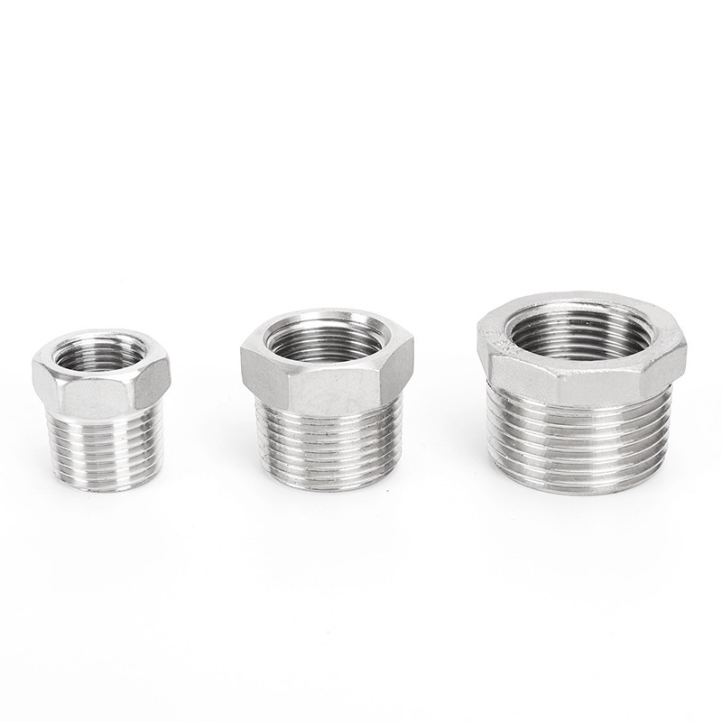 1/8" 1/4 "3/8" 1/2 "3/4" 1-1/4" NPT ชายกับหญิงด้าย304สแตนเลสลดบูชลดท่อข้อต่อข้อต่อ