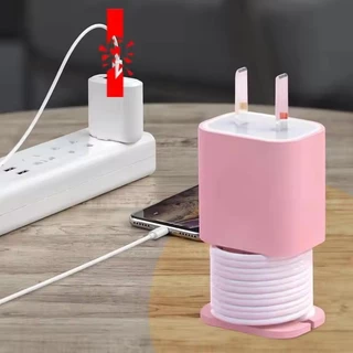 2 IN 1 ซิลิโคน Charger Protector Data Cable Winder Anti-Break Protection Cable Storage
