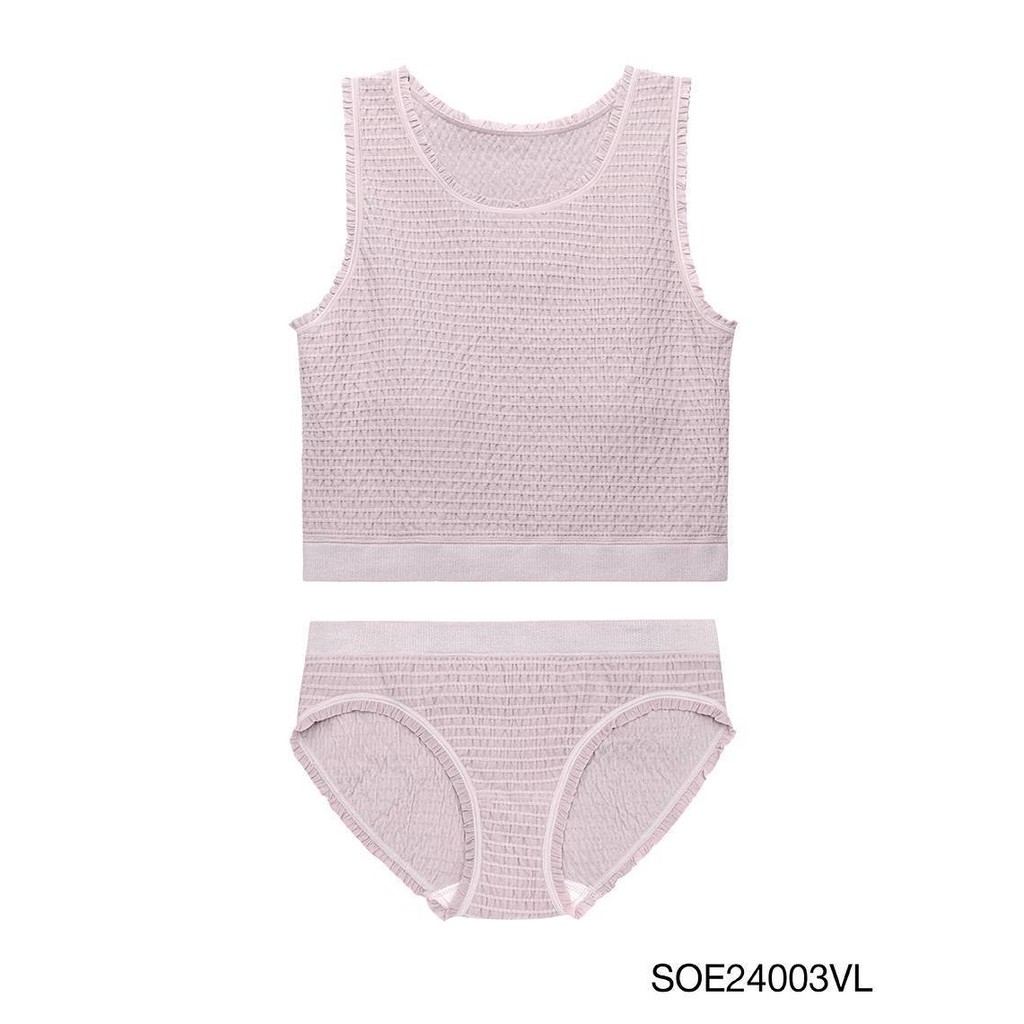 Sabina Bra Tops เสื้อเสริมบราในตัว แถมฟรี! กางเกงใน seamless รหัส SOE24003VL - สีม่วงอ่อน