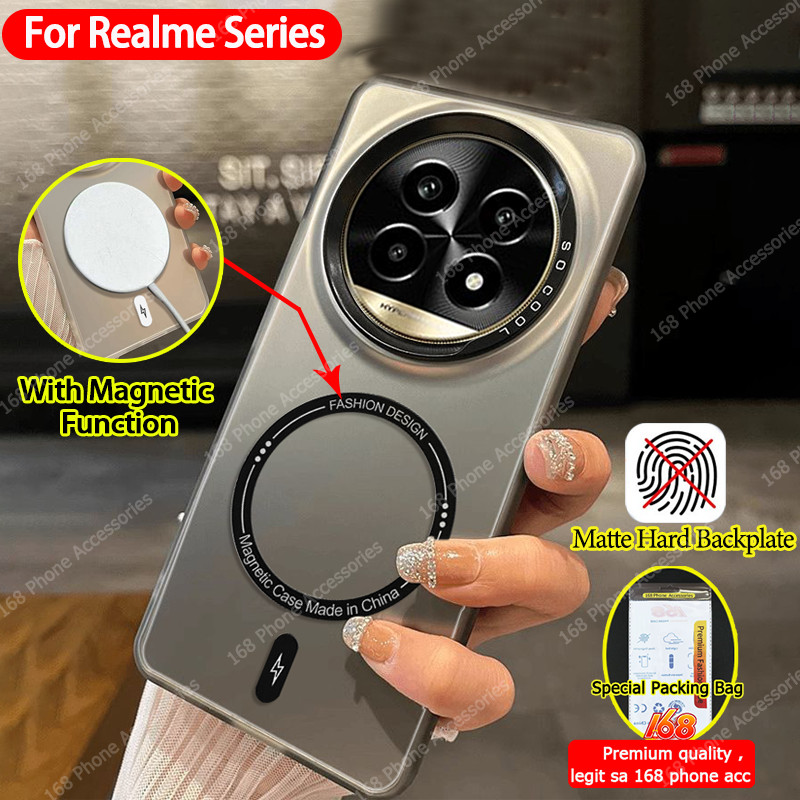 เคส Realme 13 13+ 5G เคสโทรศัพท์กันกระแทก Realme 13 Pro Plus เคสโทรศัพท์กันกระแทกแม่เหล็กไร้สายชาร์จซิลิโคนนุ่มขอบด้านแข็งแผ่นรองหลังสีสันสดใสถุงลมนิรภัยฝาครอบโทรศัพท์