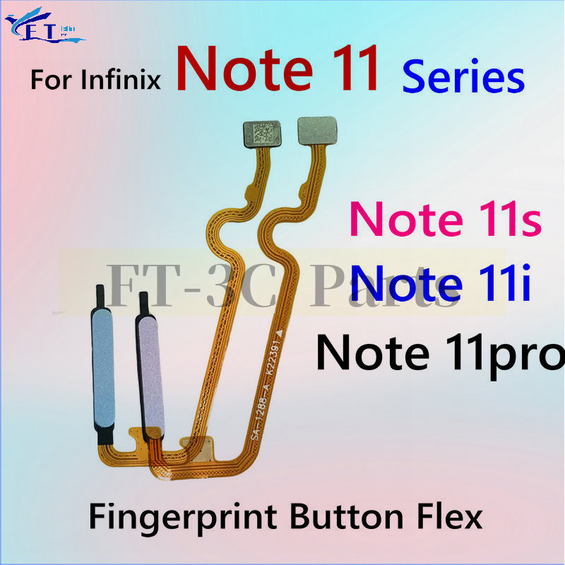 เซ็นเซอร์ลายนิ้วมือ เครื่องสแกนพิมพ์ลายนิ้วมือสําหรับ Infinix Note 11i Note 11s Note 11pro สายดิ้นปุ่มลายนิ้วมือ