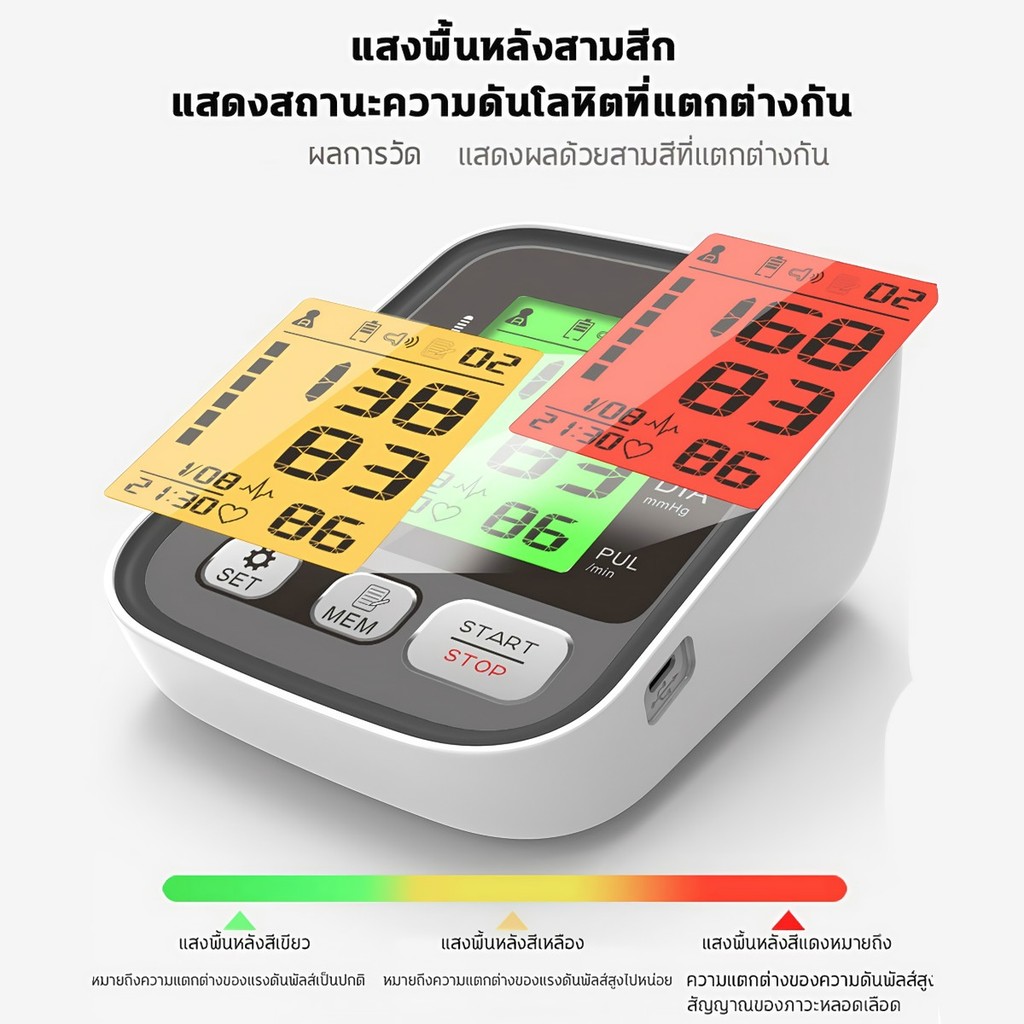 OMRON มาตรฐานเยอรมัน ประกันศูนย์ 5 ปี เครื่องวัดความดัน JUMPER พูดไทย รุ่น JPD-HA101 HA200 BP Monito