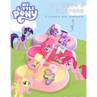 XIXITIAO My Little Pony รองเท้าแตะสายรัดคู่ผู้หญิงฤดูร้อนสวมใส่ด้านนอกรองเท้าแตะชายหาด