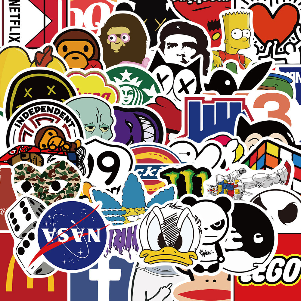 50ชิ้นส่วนบุคคลการ์ตูนอินเทรนด์สติ๊กเกอร์กราฟฟิตีสําหรับโทรศัพท์มือถือกระเป๋าเดินทางกันน้ําไม่ติดสติกเกอร์