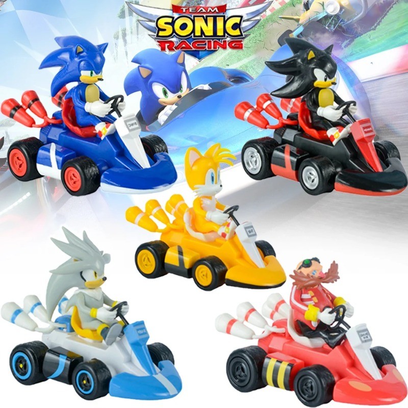 Sonic the Hedgehog Tails Knuckles Echidna Shadow the Hedgehog Dr.Robotnik Action Figure ของเล่นดึงกล