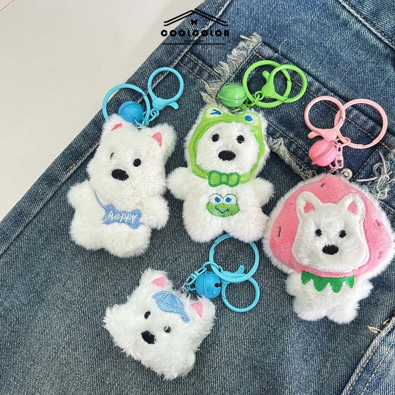 ในไทย💖พวงกุญแจลูกสุนัขจี้รูปการ์ตูนน่ารักกระดิ่ง ผ้ากํามะหยี่ขนนิ่ม สําหรับห้อยกระเป๋า และนักเรียนของขวัญ.COD - รูปที่ 3