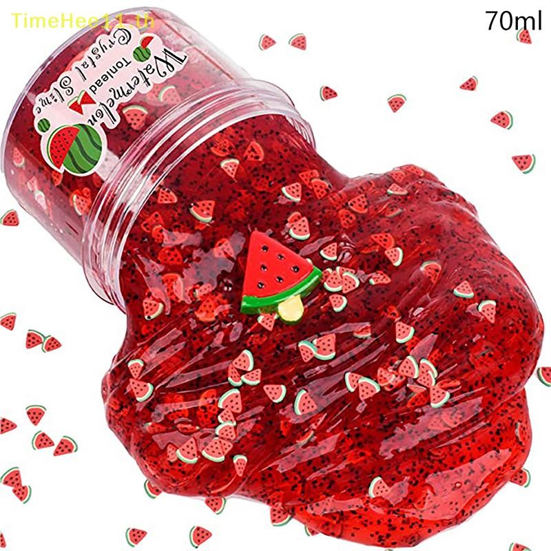 TimeHee 70ML สําหรับเด็กคริสตัลหอม Fluffy ยืด Soft Putty ความเครียดบรรเทาของเล่นปลอม Candy ของขวัญวันเกิด Party Favors TH