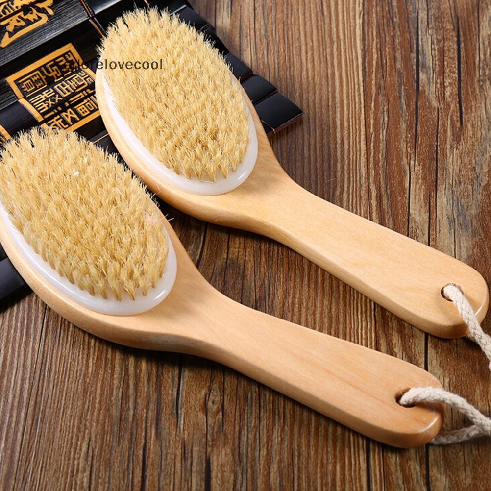 Adth Body Natural Bristle Dry Skin Exfoliaation Brush เครื่องนวดอาบน้ํา Scrubber Martijn