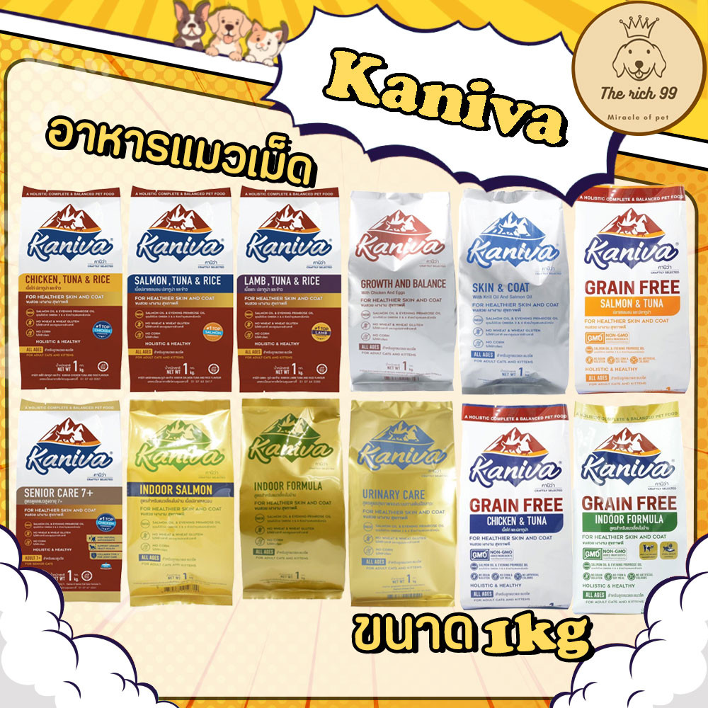 (ถุง) Kaniva อาหารแมวคานิว่า ขนาด1kg. สำหรับแมวทุกสายพันธุ์ทุกช่วงวัย