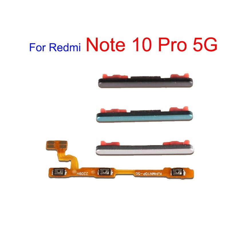 สําหรับ Redmi Note 10 Pro 5G ปุ่มปรับระดับเสียง Flex Power Flex เปลี่ยน