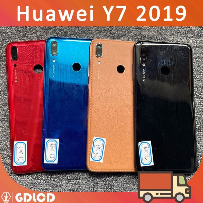 Huawei Y7 2019 Y7 Prime Pro 2019 ฝาหลังแบตเตอรี่ที่อยู่อาศัยเคสประตูด้านหลัง